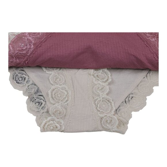 Laura Ashley Womens Lace Trimmed Panties Set Of 5 Medium Multicolor Rayon Soft - Picture 8 of 13